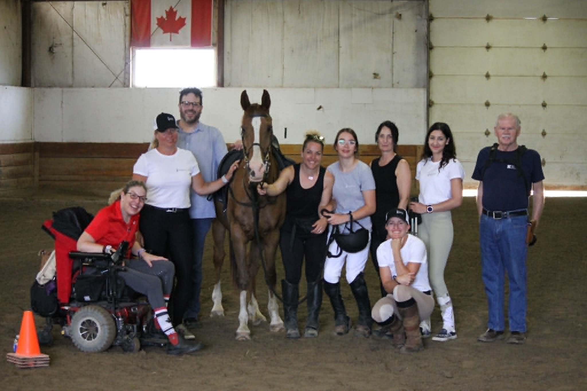 EFE clinic group with horse