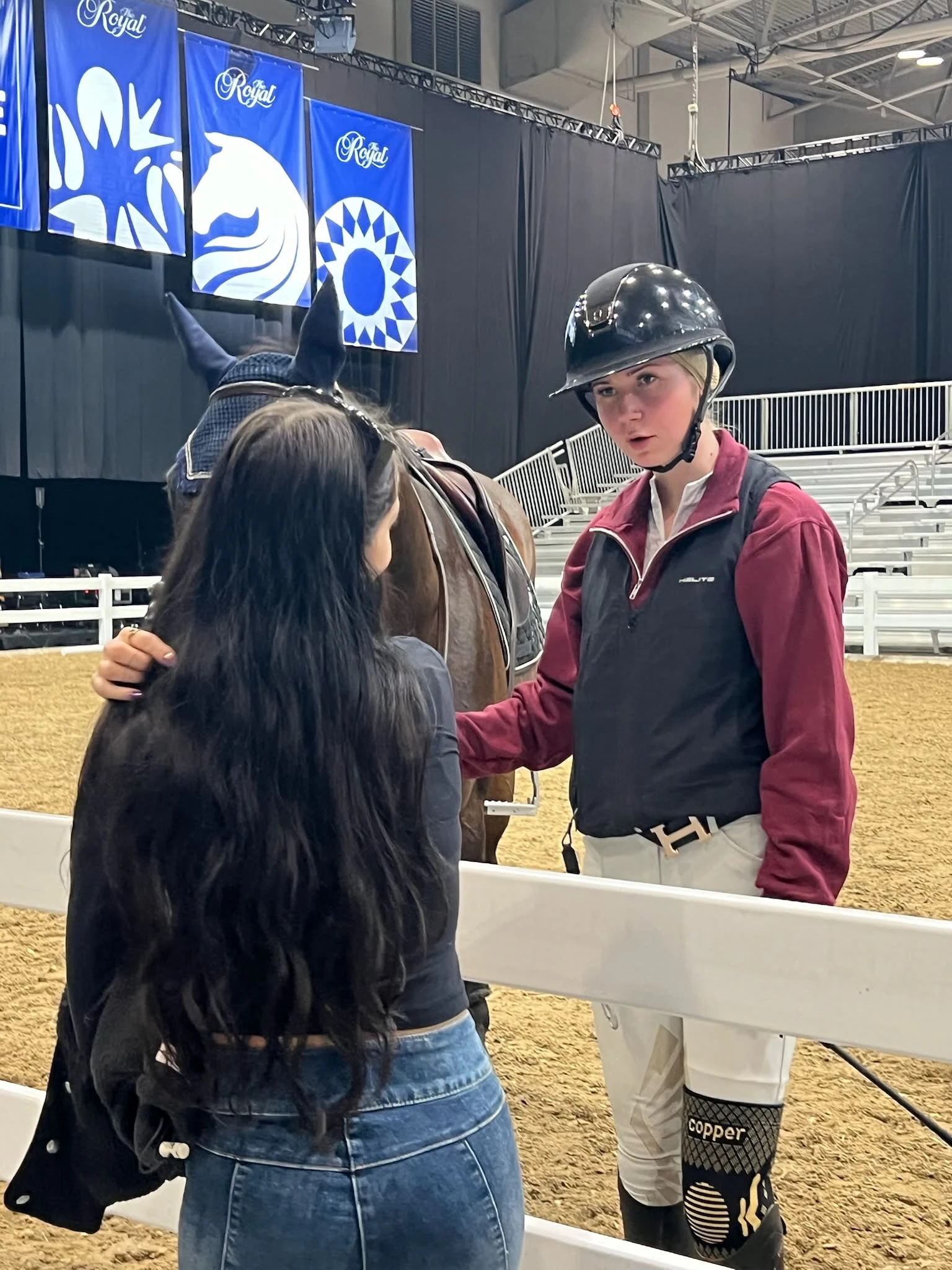 EFE rider speaking with a visitor at The Royal